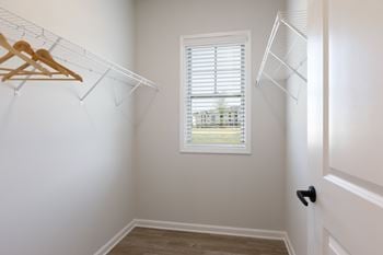 Spacious walk-in closets